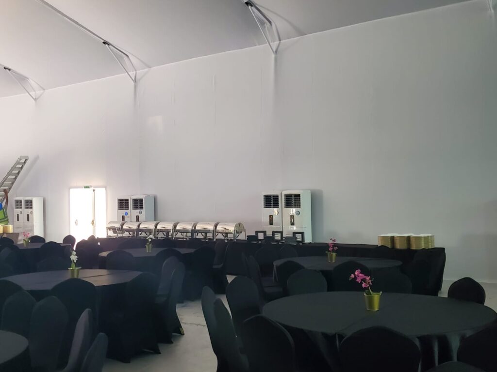 5ton ac rented units in event hall