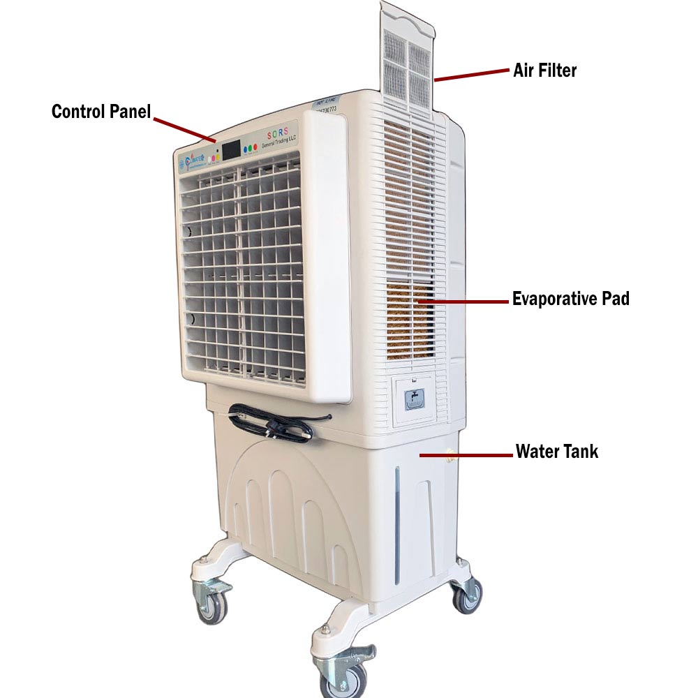 evaporative outdoor air cooler main parts for routine care